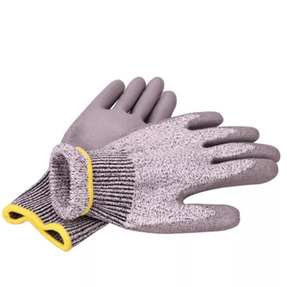 Anti Cut ANSI Level A5 Working Gloves with PU Coated for Garden Work